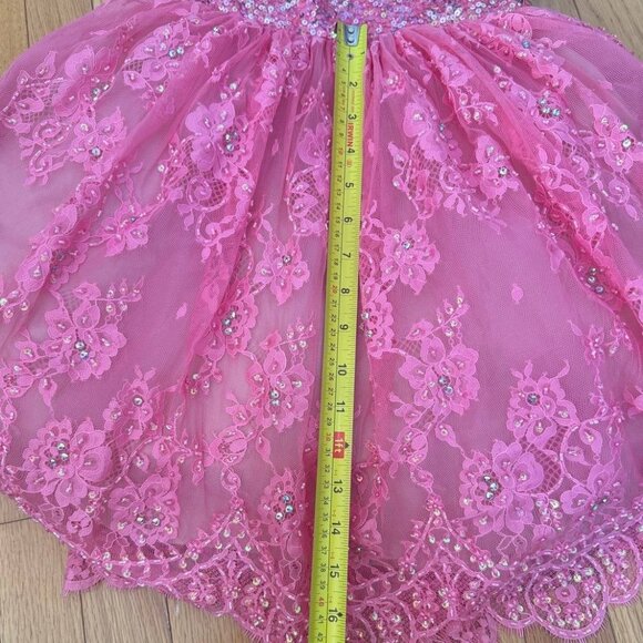 Sherri Hill Pink Lace & Sequin Short Dress – Size Small – Made in China - New - Picture 9 of 15